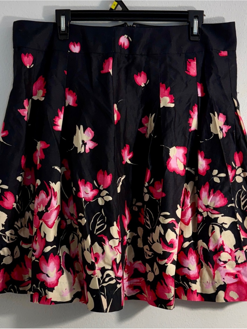 George Black Circle Skirt with Pink and Cream Floral Print